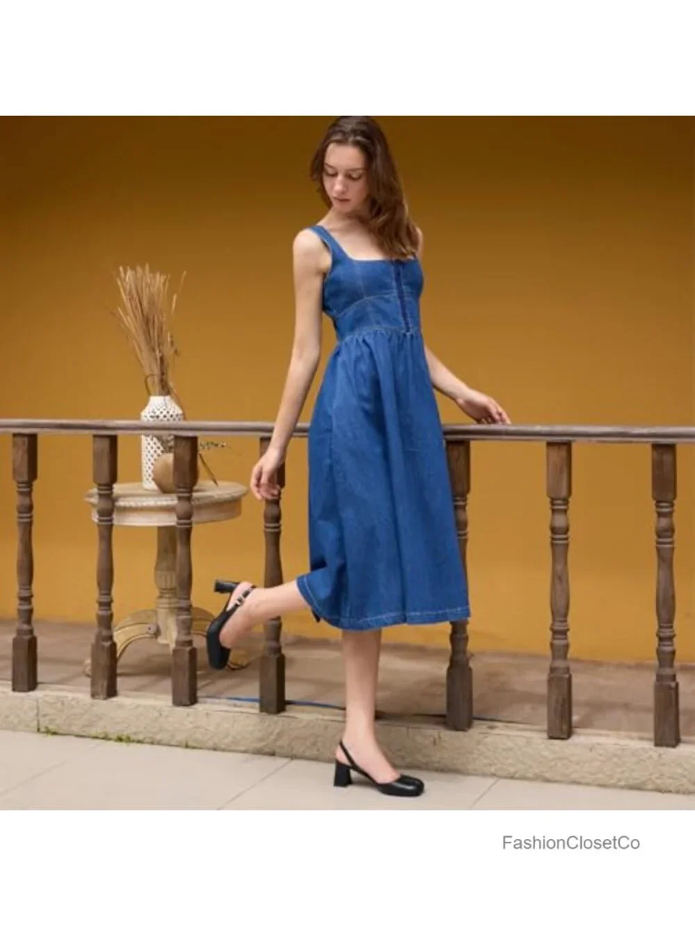 Women's Chunky Low Heel Slingback Pumps Faux Leather Split Toe Office Wedding